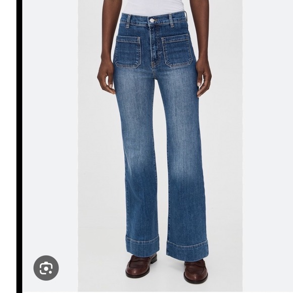 Free People Denim - Free People Brette Cropped Wide Leg Jeans 28 boho flare leg retro flattering